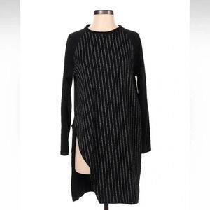 Gershon Bram Vintage Black Stripe Oversized Long Sleeve Sweater Size XS